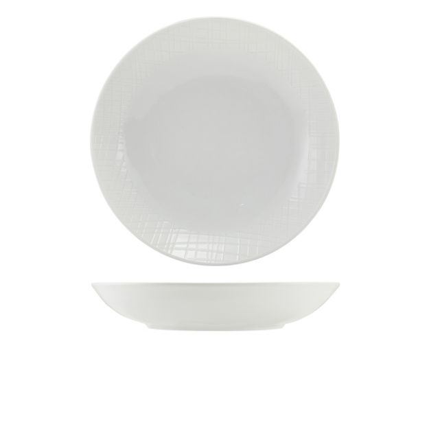 Picture of Incise Porcelain Lavara Coupe Bowl 23cm 22.8 x 4.1cm (Dia x H) - 80cl/28.15oz