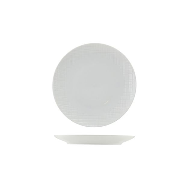 Picture of Incise Porcelain Lavara Coupe Plate 20cm 20.25 x 2.2cm (Dia x H)