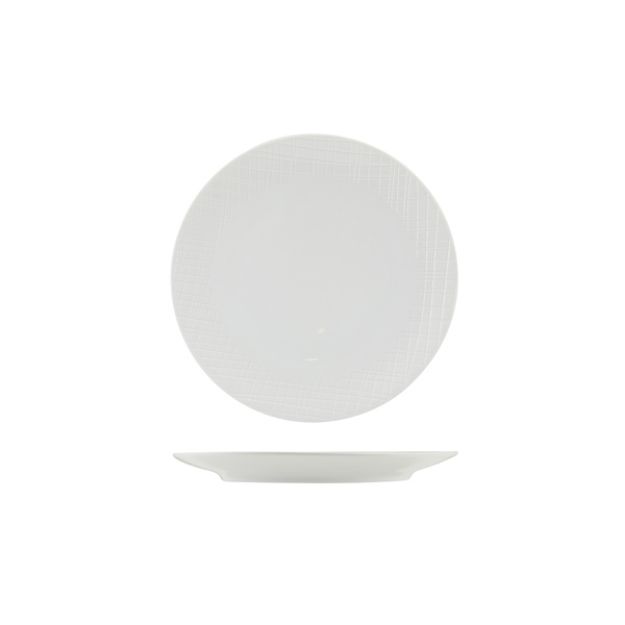 Picture of Incise Porcelain Lavara Coupe Plate 23cm 23 x 2.3cm (Dia x H)
