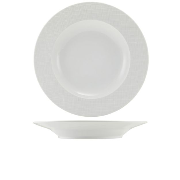 Picture of Incise Porcelain Lavara Winged Pasta Bowl 28.