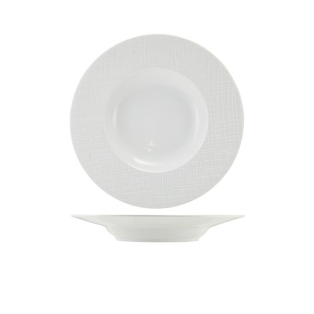 Picture of Incise Porcelain Lavara Winged Soup Bowl 24cm