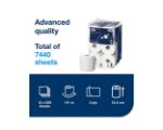 Picture of Tork SmartOne® Mini Toilet Roll White T9, Advanced, 2-Ply, 12 x 620 Sheets, 472193