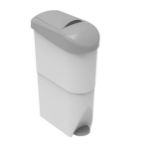 Picture of Kleenwave Sanitary Bin 15ltr Wh/Grey Slimline