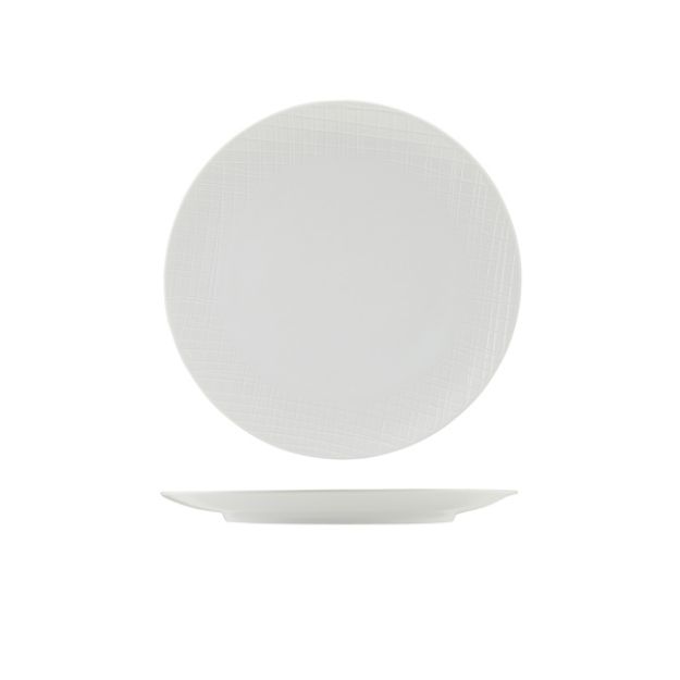 Picture of Incise Porcelain Lavara Coupe Plate 25.5cm, 4 pack