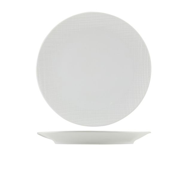 Picture of Incise Porcelain Lavara Coupe Plate 28cm 4pk