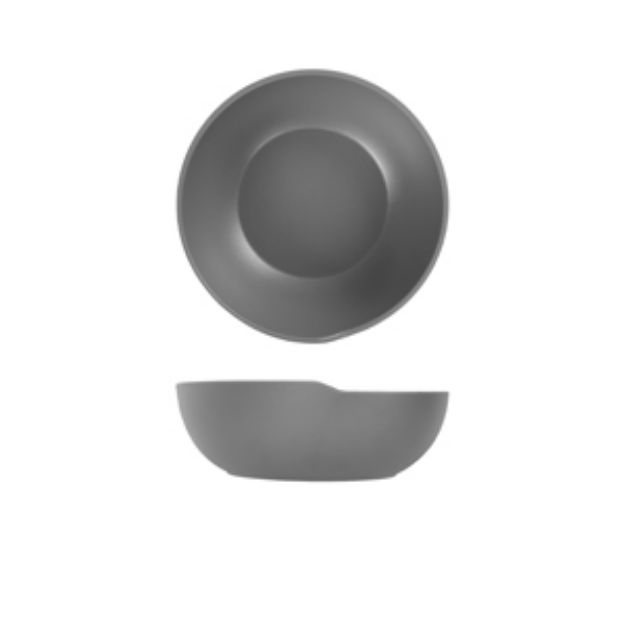 Picture of Gray Copenhagen Round Melamine Bowl 20x 7.5c