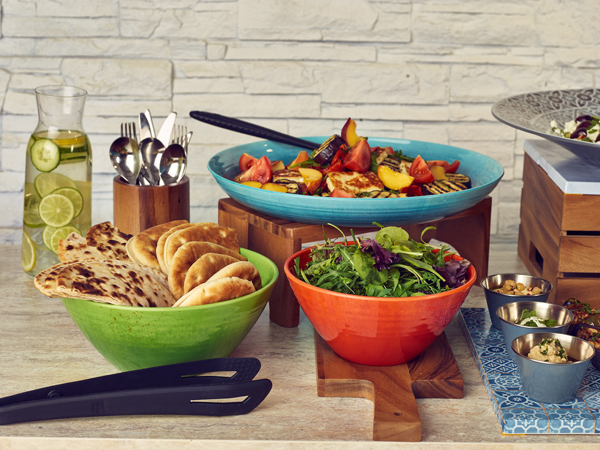 Picture of Orange Glazed Melamine Casablanca Bowl 20.5 x 9.5cm 205 x 95mm (Dia x H) 1.6L