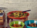 Picture of Orange Glazed Melamine Casablanca Bowl 38 x 4.5cm 380 x 45mm (Dia x H) 3.5L