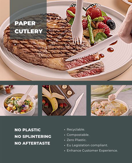 Picture of White High Densitiy Compostable Paper Knife (1000)