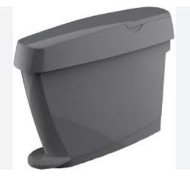 Picture of Kleenwave Sanitary Bin 21ltr Grey/White Slimline (1) 