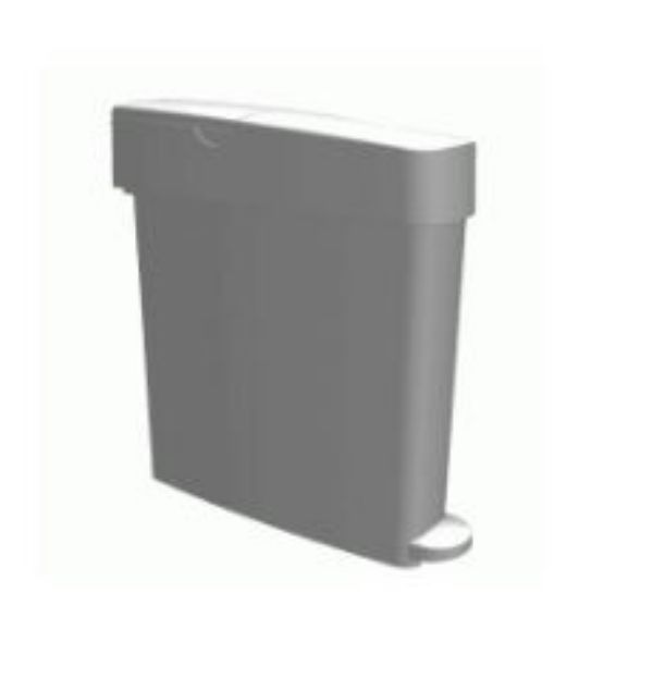 Picture of Kleenwave Sanitary Bin 21ltr Grey/White Slimline (1) 