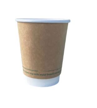 Picture of 8oz Kraft Greenspirit Aqueous Double Wall Hot Cups 500/case