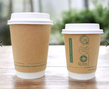 Picture of 8oz Kraft Greenspirit Aqueous Double Wall Hot Cups 500/case